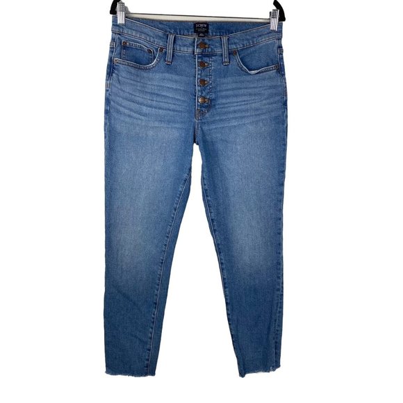 J.Crew 9" High-Rise Skinny Jean in All Day Stretch Size 29 BA787 - Picture 1 of 9